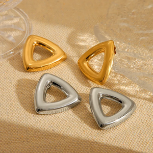 Pendientes de Acero Inoxidable 304 Chapados en Oro de 18K, Estilo IG, 1 Par - Product Image 1