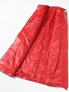 Abrigo Largo Impermeable y Transpirable Personalizado, con Forro de Seda, Estilo Vintage, Talla Grande, en Oferta - Product Image 3