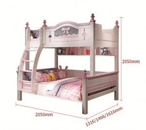 <span class=keywords><strong>Lit</strong></span> superposé moderne en bois massif pour mère et enfant, <span class=keywords><strong>lit</strong></span> pour enfants à deux niveaux avec glissière, écologique et gain de place - Product Image 5