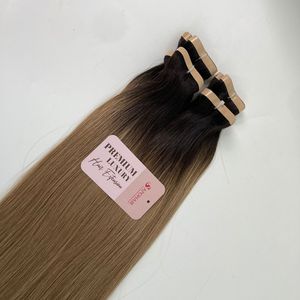 Superventas 22 ''para extensiones de cabello de Color Ombre Calidad de lujo Premium Cabello Remy Sin cortar Cinta de tendencia recta personalizable - Product Image 3