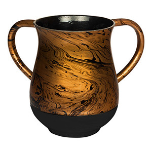 Coupe Julep au design marbré pour le lavage juif, 100% casher ! Fournisseur en gros de cadeaux judaïques en acier inoxydable fabriqués en Israël - Product Image 6