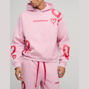 Ensemble de survêtement baggy 2 pièces personnalisé pour hommes, sweat à capuche et pantalon de survêtement coupe ample, idéal pour les loisirs sportifs et un usage quotidien - Product Image 4