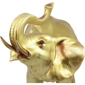 Elegante Elefante Dorado escultura de Metal hecho a mano adorno de mesa artístico acento decorativo único para hogares modernos - Product Image 1