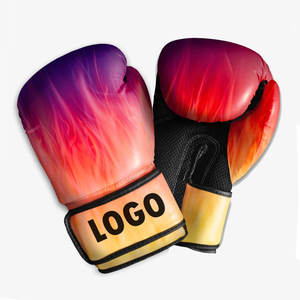 Wholesale High Custom Professional Boxing Gloves Made Leather Breathable <b>Hook</b> Loop Closure Personalized Size Logo Print Hot Sale - Product Image 1