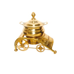 Les restaurants de luxe les plus populaires utilisent une casserole serveur Pot Buffet chauffe-plats plat plaqué cuivre chauffe-plats avec couvercle - Product Image 6