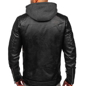 Chaqueta de Cuero Clásica de Color Negro, Cómoda, en Oferta, Chaqueta de Cuero para Hombre, Estilo Casual de Buena Calidad para Invierno - Product Image 2