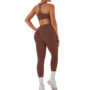 Conjunto de Leggings y Sujetador Deportivo de Cintura Alta para Mujer, 3 Piezas, Estilo Nuevo, Transpirable, para Yoga y Ejercicio - Product Image 2