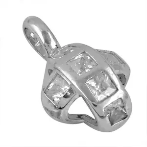 Pendentif en argent 925 avec zircone cubique pour femmes, à porter au quotidien, avec un motif unique - Product Image 2