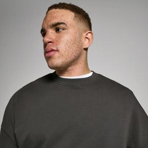 เสื้อสเวตเชิ้ตทรงหลวมแบบดรอปโชว์เดอร์ ผ้าฟลีซ คอวี ปักโลโก้ได้ตามสั่ง ย้อมสีพื้น สำหรับเสื้อผ้าฤดูหนาว ขายส่ง - Product Image 3