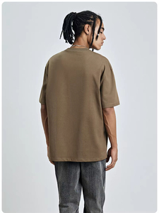 เสื้อยืดออกกำลังกายสำหรับผู้ชายและผู้หญิงคอกลมแขนสั้นผ้าใยไผ่ผ้าคอตตอนเสื้อเข้ารูปโลโก้ออกแบบได้ตามต้องการแบบ2025 - Product Image 2
