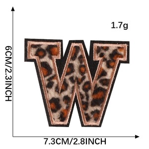 5,5 cm autoadhesivo letra hierro en palo inicial en 3M personalizado 26 alfabeto Chenille parches bordados para ropa DIY sombreros ODM - Product Image 4