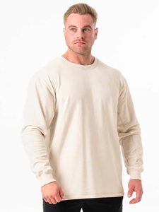 Sweat-shirts à capuche en crème, sur mesure, hiver, haute qualité, surdimensionnés, 100% coton, sweat-shirt à capuche pour homme - Product Image 5