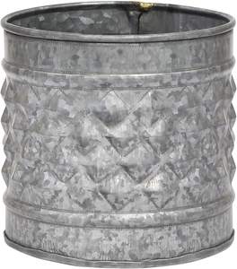 Nueva maceta redonda texturizada de Metal galvanizado para la decoración del patio del jardín del hogar macetas y macetas hechas a mano - Product Image 3