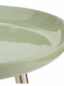 Mesa auxiliar de metal esmaltado de latón AK en verde claro y mesa personalizada con acabado plateado para muebles de hotel/muebles para el hogar - Product Image 4