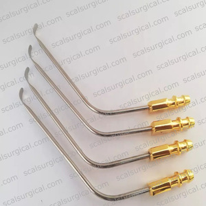 เครื่องดึงรากประสาทปลายด้ามชุบทองทำจากสแตนเลสพร้อมท่อดูดขนาด21.5ซม. - Product Image 5