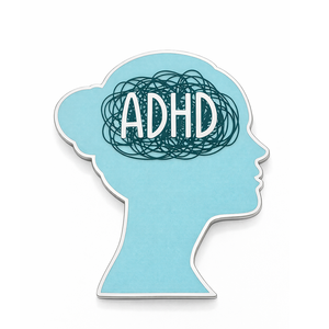 Épingles en émail métallique personnalisées avec logo, meilleur cadeau pour la psychothérapie, la guérison, l'hôpital mental, TDAH - Product Image 1