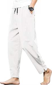 กางเกงผู้ชายวินเทจไซส์พิเศษ2025ผ้าแคนวาสถักเบาเอวสูงแห้งเร็วสไตล์ซัก - Product Image 2