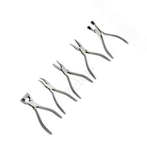Ergonomic Handle Jewelry <b>Pliers</b> Set Stainless Steel DIY Wire Cutter Round <b>Nose</b> Needle <b>Nose</b> <b>Flat</b> <b>Nose</b> Tools for Beading & Making - Product Image 2