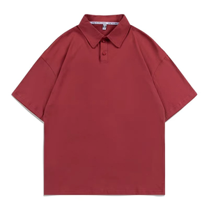 Camisa de manga corta informal para hombre de diseño superior para Polos Camisa lisa de algodón transpirable con logotipo personalizado Camisas de gran tamaño - Product Image 5