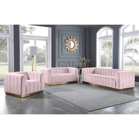 Ensemble Canapé Fauteuils Modernes Haut de Gamme 1 2 3 Places en Tissu Velours Meubles pour Décoration de Salon de Luxe Vente en Gros