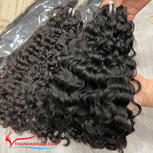 Vente en gros d'extensions de cheveux humains vierges bouclés birmans bruts paquets de cheveux bouclés birmans à la vapeur cheveux bouclés vietnamiens et birmans - Product Image 1