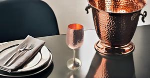 Handcrafted Premium Copper Wine Goblets Royal Chalice Flutes Pure Copper Beer Glasses Hammered Finish for Champagne Cup - Product Image 3