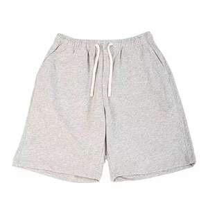 Shorts de sport pour homme en molleton de coton, écologiques, motif uni, fitness, entraînement sportif, course à pied - Product Image 3