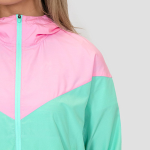 Custom Half Zip Pullover Chándal Jogging Crop Top Chaqueta cortavientos Pantalones de dos piezas Set Mujeres - Product Image 5