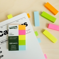 [HansolMTS] Notas adhesivas de índice de mezcla de colores OEM personalizadas, 3 tipos de hojas grabables de diseño de desgarro suave para suministros de oficina