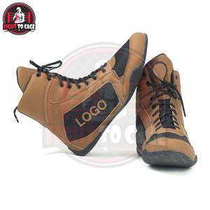 รองเท้าชกมวยหนังแท้คุณภาพพรีเมียมสีดำน้ำตาลตัดกัน ปี 2025 เป็นมิตรกับสิ่งแวดล้อม จากผู้ผลิตที่ดี ราคาสมเหตุสมผล - Product Image 2