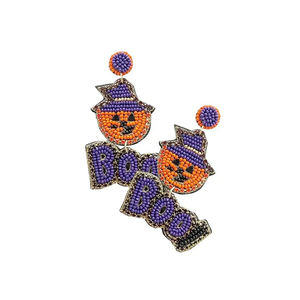 Boucles d'oreilles colorées en perles pour Halloween, accessoires cosplay économiques d'Inde, plaqué or pour femmes et filles, meilleur design - Product Image 4