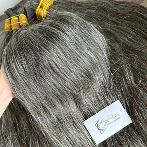 Extensions de cheveux vierges humains Remy de haute qualité 100% couleur grise non traitée un donneur cheveux crus du Vietnam 8-36 - Product Image 5
