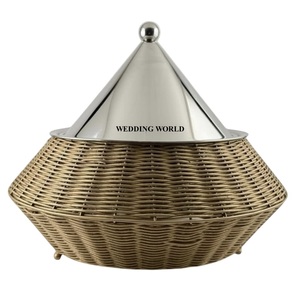 Olla de Acero Inoxidable para Calentar Alimentos, Diseño Redondo, Cazuela Clásica y Elegante, Olla Metálica de Lujo al por Mayor - Product Image 1