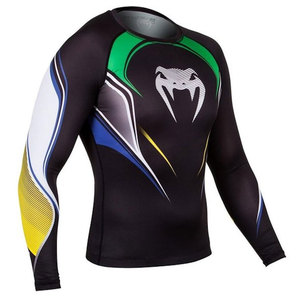 MMA BJJ No Gi Kit de compresión para hombres Sublimado HQ Print Rash Guard Fight Shorts Stretch Jiu Jitsu Kimono De artes marciales Wear - Product Image 3