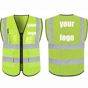 Chaleco Reflectante para Hombre, Resistente a la Intemperie, de Poliéster, Chaleco de Seguridad, Chaqueta de Tráfico, Chaleco de Seguridad Reflectante con Cremallera Delantera - Product Image 4