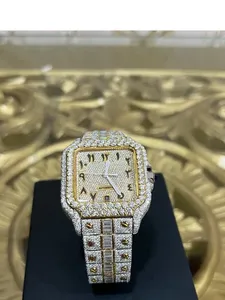 Reloj de diamantes de masonita de acero inoxidable plateado para reloj de esfera negra de cuarzo de estilo masculino - Product Image 2