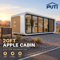 Maisonnette Apple de 40 pieds prête à vivre, maison modulaire préfabriquée avec chambre et salle de bain pour location en gîte
