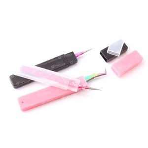 Pincettes d'extension de cils en acier inoxydable de haute qualité en gros 1 pièce emballage outils de beauté volume de faux cils client - Product Image 5