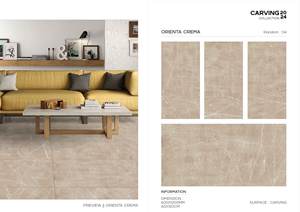 Orienta Bianco, nuevo diseño, acabado tallado, azulejos de porcelana esmaltada, tamaño 600x1200mm, colección de azulejos de suelo, aspecto de mármol 2025 - Product Image 3