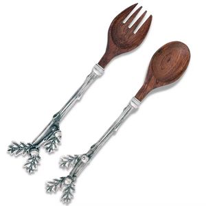 Juego de cucharas negras de dos tonos, utensilios para servir, utensilios de madera, juego de utensilios de cocina de madera Premium de ratán, cuchara hecha a mano - Product Image 5