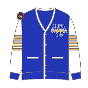Cardigans en acrylique pour femmes avec broderie Sigma Gamma Rho Soror |   Pull cardigan personnalisé brodé pour femmes de la sororité SGRho - Product Image 6