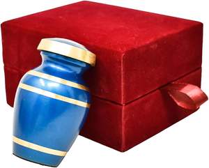 Modern Eco-Friendly Cremation Urn for Human Ashes <b>Mini</b> Keepsake Funeral Memorial Metal Customizable Capacity Wholesale OEM - Product Image 5