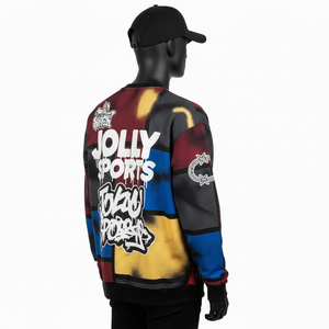 Sweat-shirt pour homme de qualité supérieure, sublimation, 280 GSM, polaire en polyester, toucher doux, design bicolore, logo personnalisé, sweat-shirt basique pour homme - Product Image 5