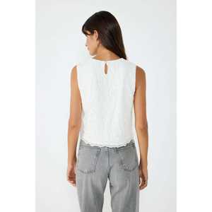 Blusa sin mangas con encaje bordado - Product Image 5