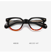 Lunettes de vue unisexes pour adultes en acétate, monture carrée à double rivet doré, anti-lumière bleue, pour verres correcteurs