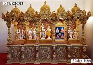 Iskcon ไม้สักขนาดใหญ่วัดสำหรับบ้านไม้สักขนาดใหญ่ที่ทำจากไม้สัก ISKCON Mandir สำหรับการตกแต่งภายในบ้านที่กำหนดขนาดสหรัฐอเมริกา - Product Image 6