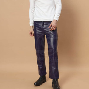 กางเกงหนังผู้ชายคุณภาพสูง ผลิตจากวัสดุหนังที่ดีที่สุด ขายส่ง เหมาะสำหรับสวมใส่ในชีวิตประจำวัน - Product Image 6