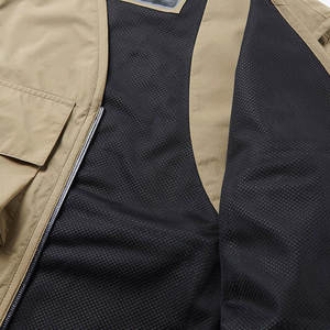 2025 llegada en línea mejor estilo de cremallera resistente cuello en V chaleco de pesca logotipo personalizado verano seguridad caza con bolsillo - Product Image 6