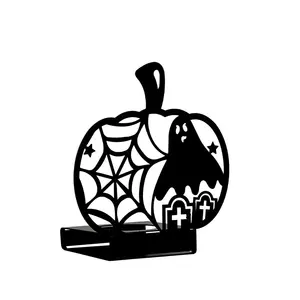 Bougeoir en fer d'Halloween-T-light simple et élégant Décor Halloween en métal T-light en métal effrayant - Product Image 1