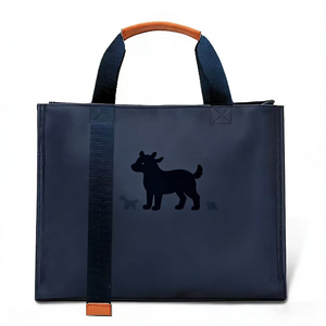 Custom Logo Oxford Fabric Business Briefcase Luxury Handbag <strong>with</strong> Leather Handle Personalized Size Print Document <strong>Bag</strong> for Work - Product Image 1